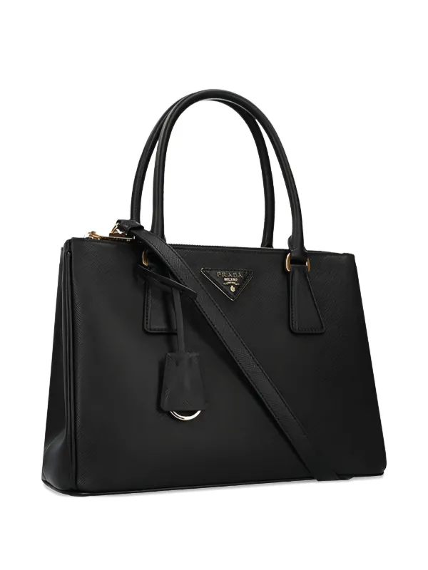 Prada Medium Galleria Leather Tote Bag | Black | FARFETCH ID