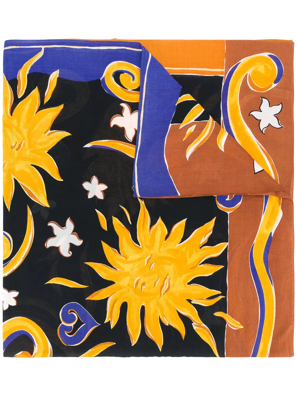 Saint Laurent Pre-Owned painterly-effect printed scarf - Multicolore Top Merken Winkel