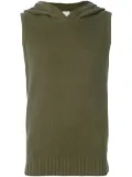 Helmut Lang Pre-Owned hooded knitted vest - Green