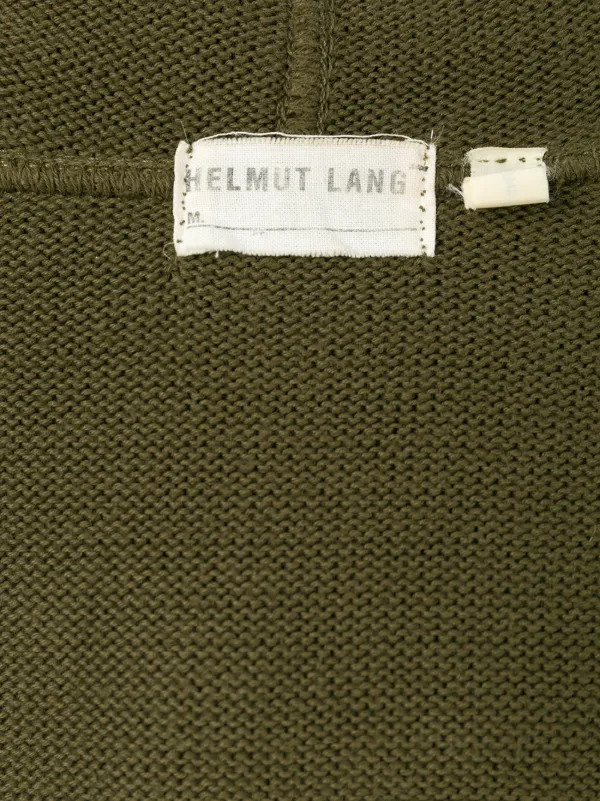 Helmut Lang Pre-Owned Hooded Knitted Vest | Green | FARFETCH
