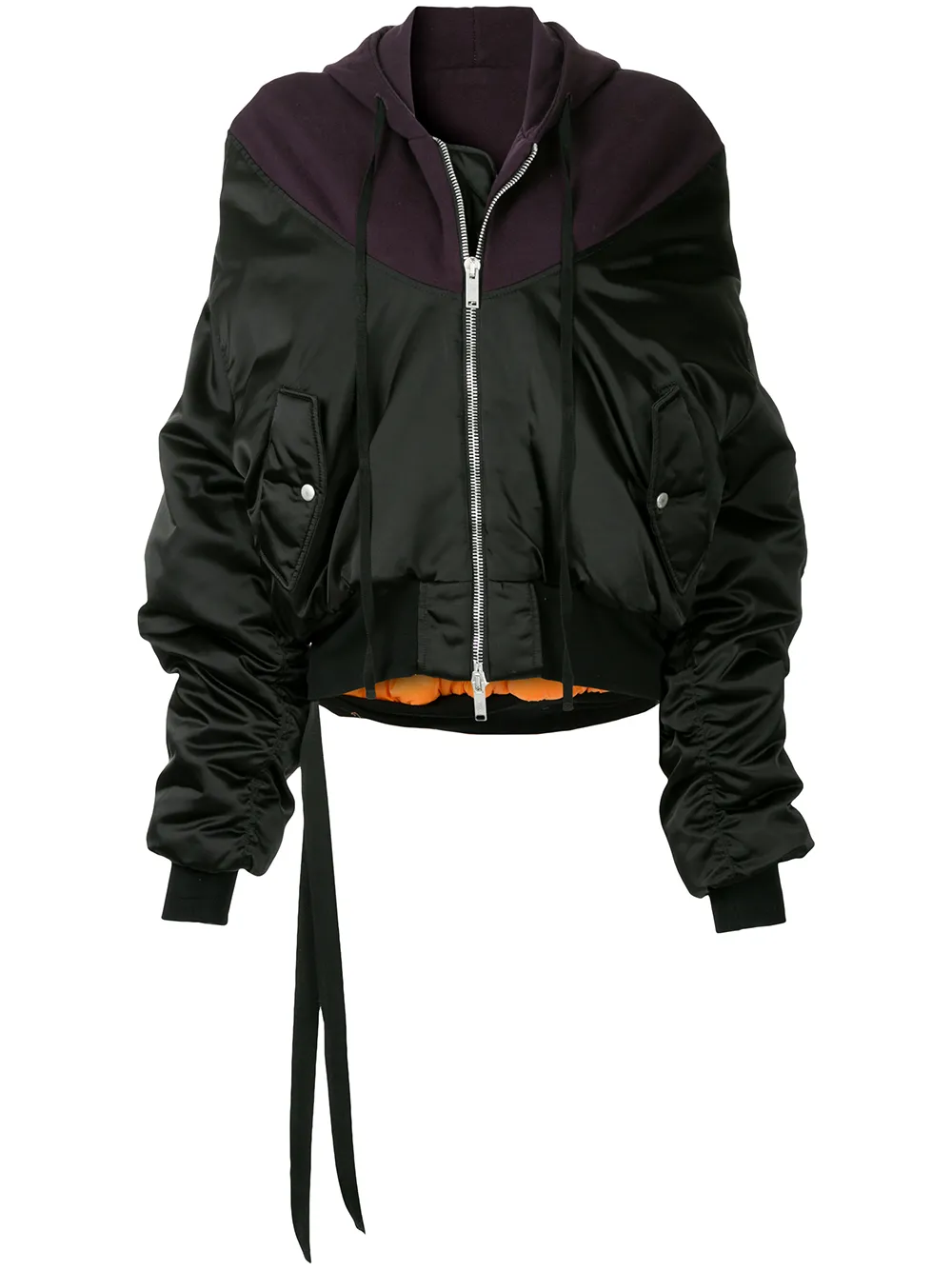 UNRAVEL PROJECT oversized hooded bomber jacket | Black | Image 1
