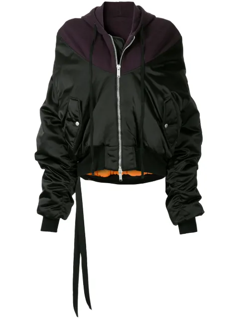 UNRAVEL PROJECT oversized hooded bomber jacket