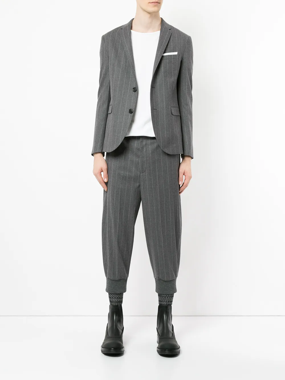 Neil Barrett pinstriped tailored cropped trousers | Cropped Pants | Image 2