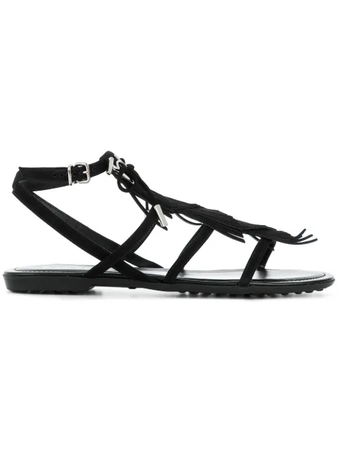 Tod's fringed multi-strap sandals