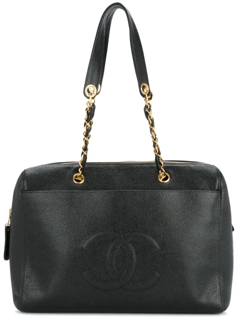 Chanel Pre Owned CC Logos Chain Handbag Farfetch