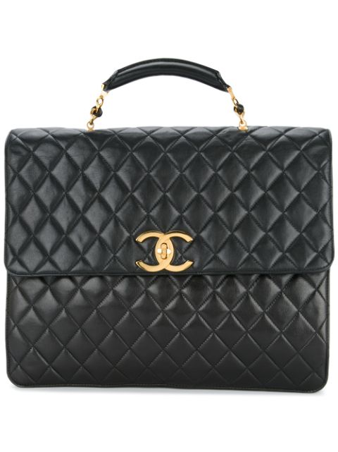 HOT SALE CHANEL quilted briefcase business handbag Women