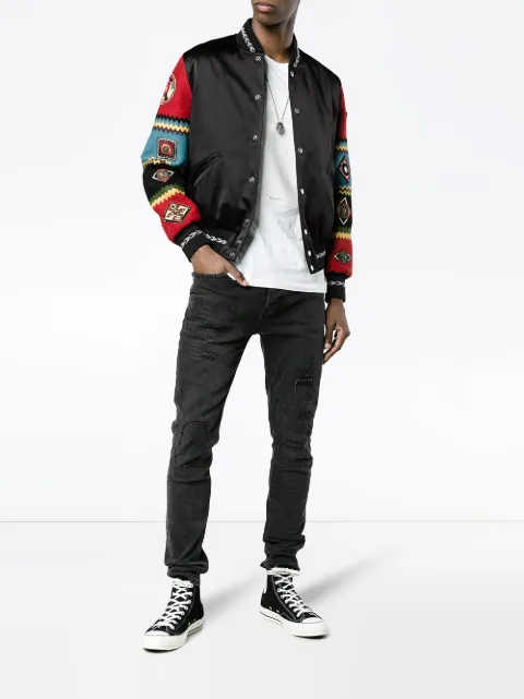 saint laurent wool varsity jacket