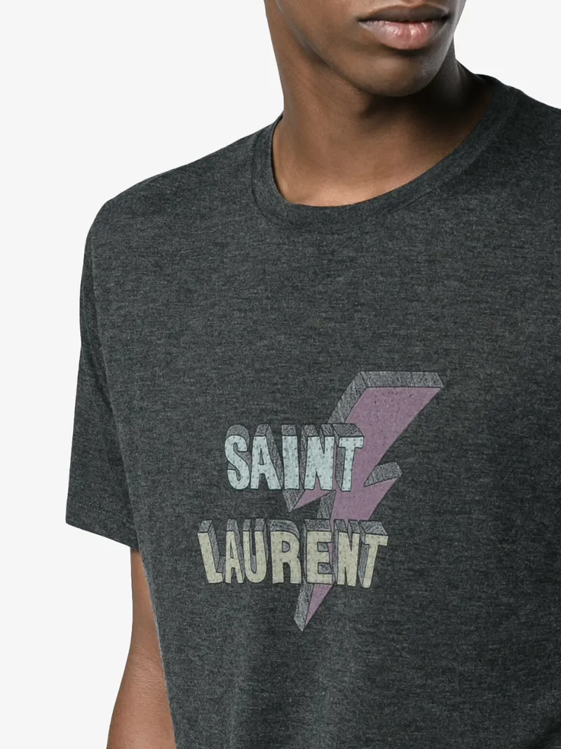 saint laurent t shirt lightning bolt women's