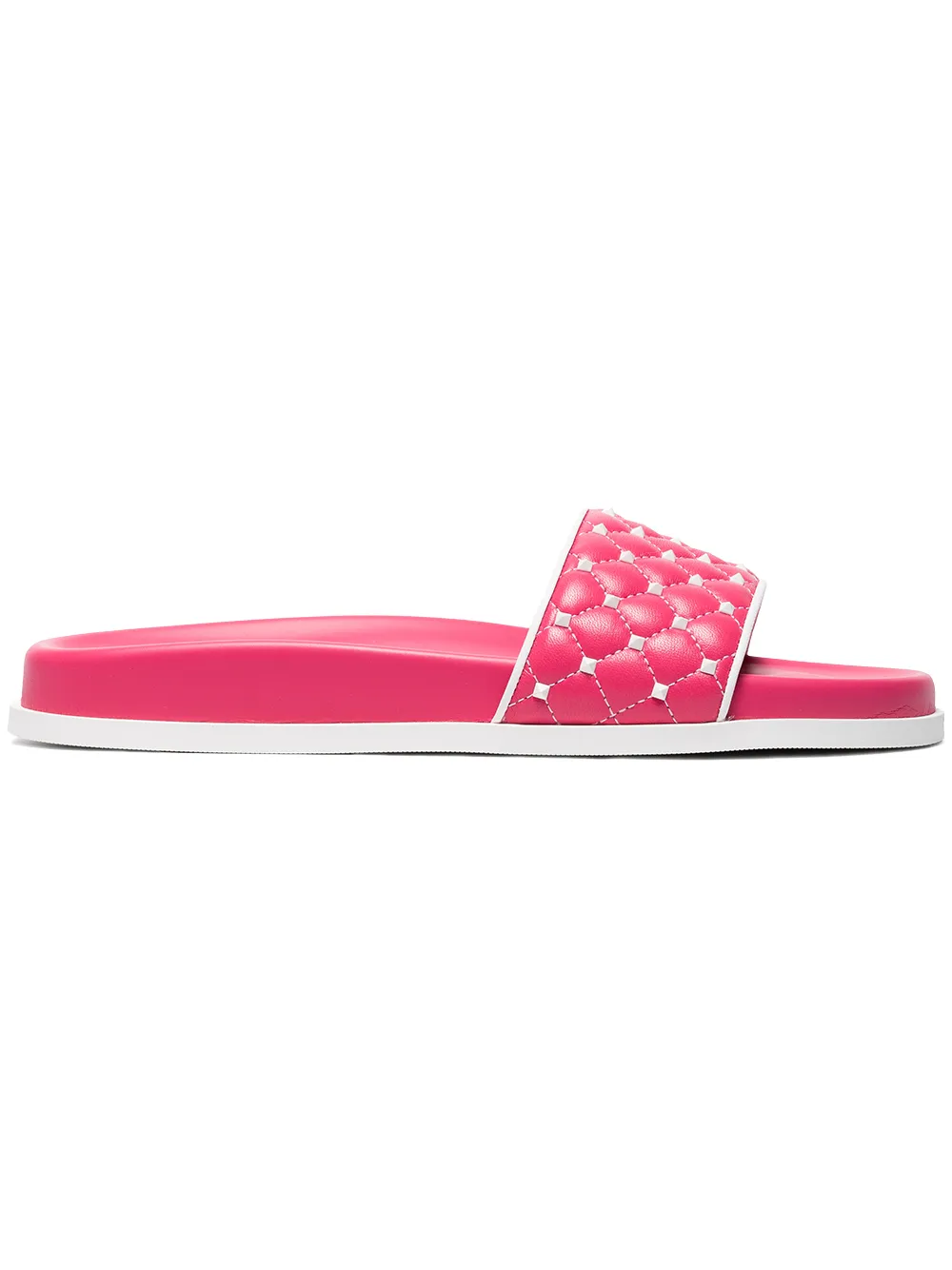 Valentino Garavani Pink Rockstud Spike Leather slides | Pink | Image 1