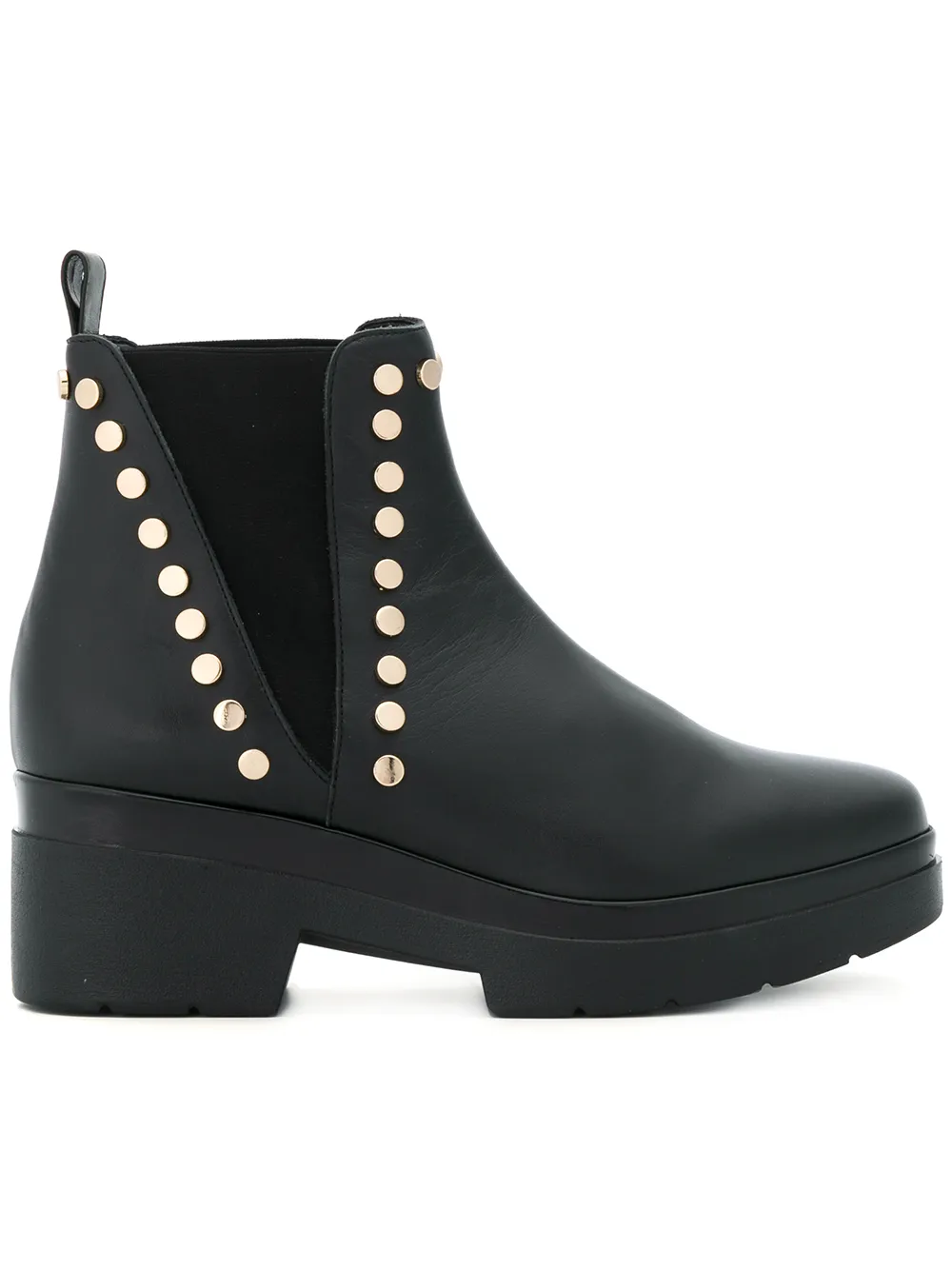 raid adelina black chunky studded chelsea boots