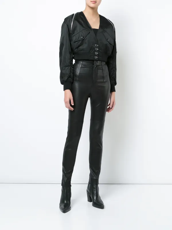 alexander wang cropped bomber jacket