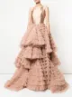 Image 2 of Isabel Sanchis frill-layered flared gown
