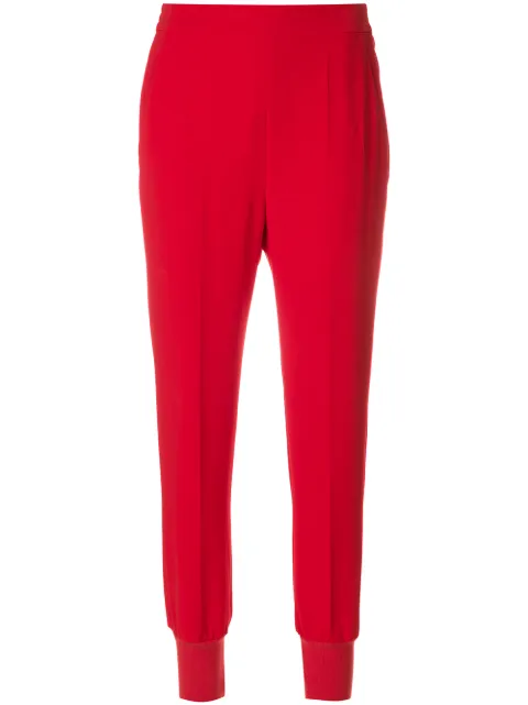 Click to view more detailed imagery on our partner's website Stella Mccartney Woman Julia Crepe Tapered Pants Red