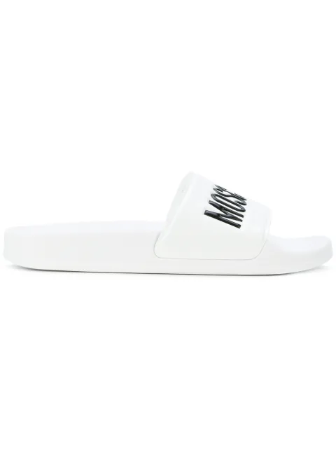 moschino sliders white