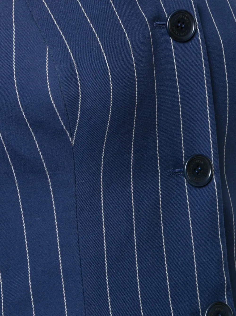 Ralph Lauren Collection pinstripe corset top Blauw