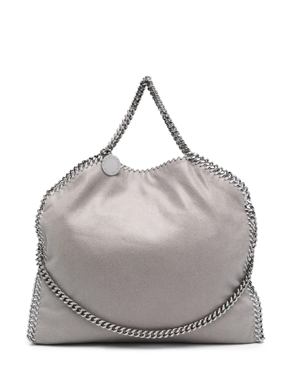 Shop Stella Mccartney Large Falabella Foldover Tote In Grey