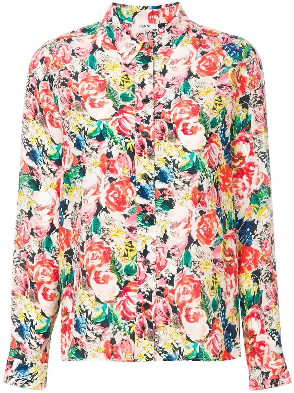 Ganni Floral Print Shirt - Farfetch