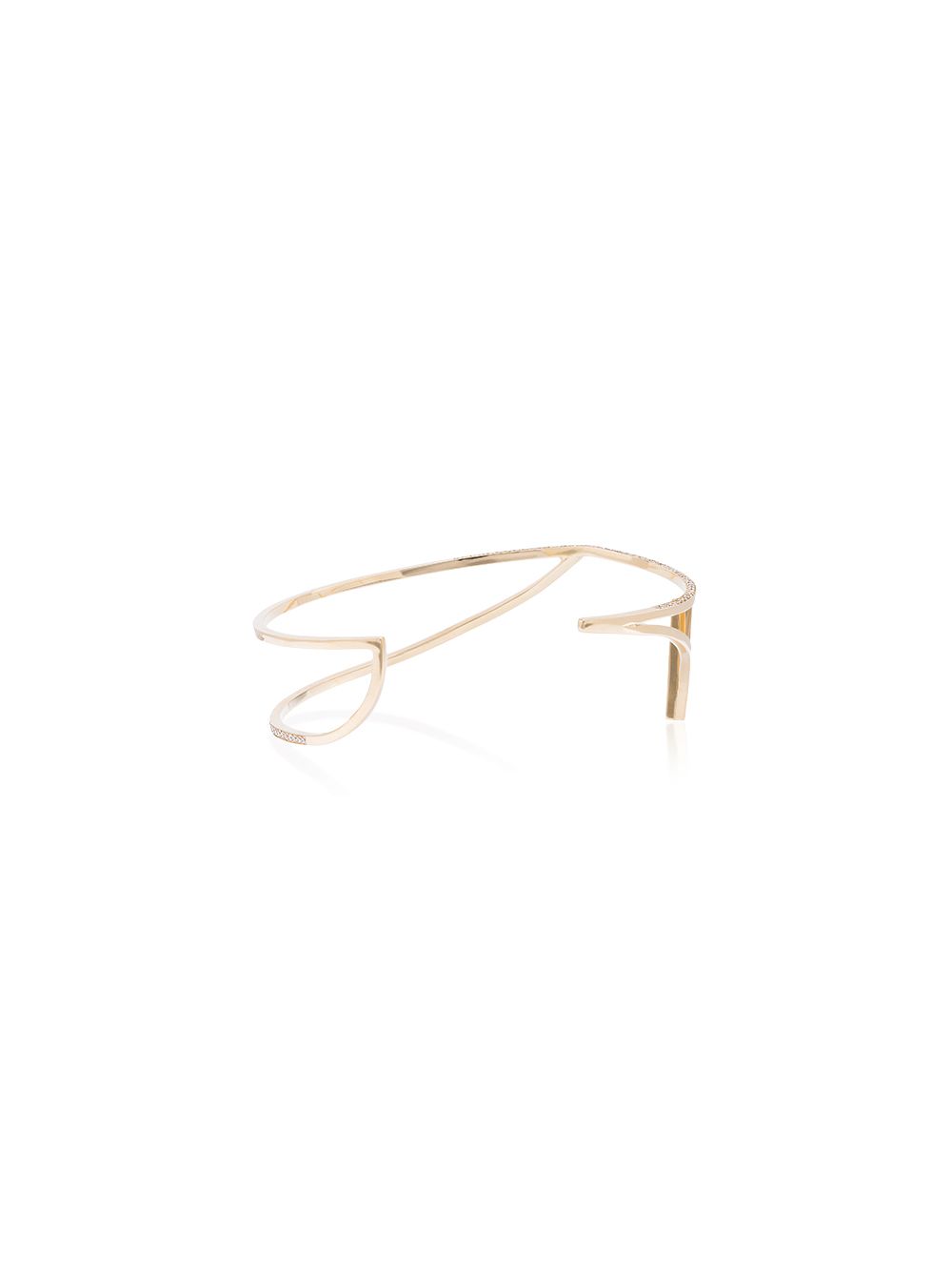 фото Kova 18k yellow gold and diamond geometric bangle