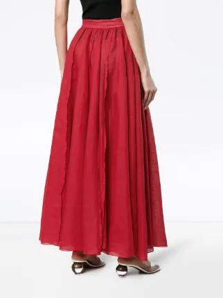 Arlene high waist ramie maxi skirt展示图