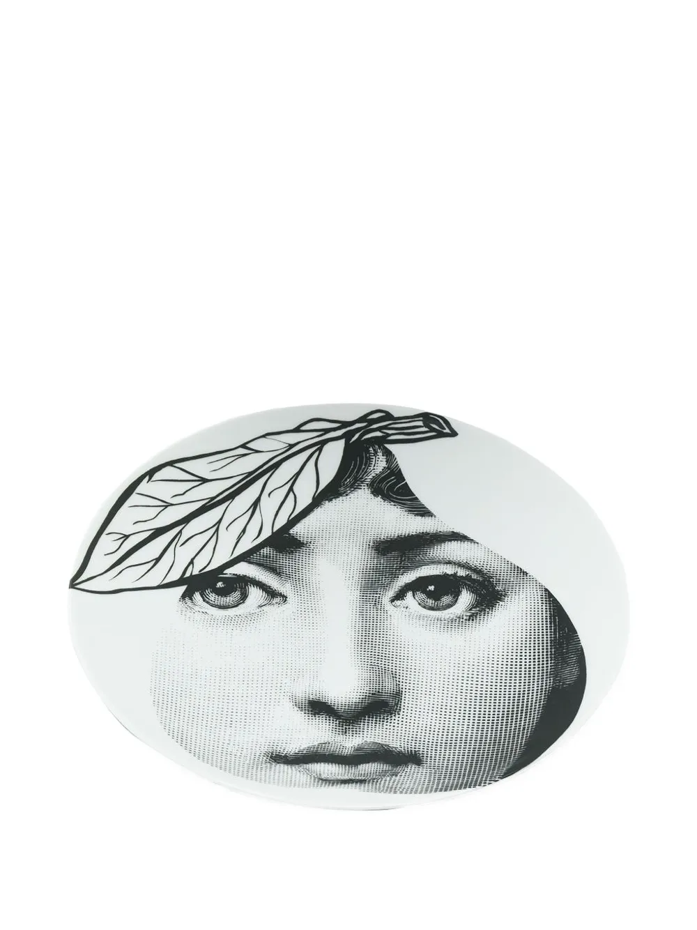 Fornasetti pear-shaped face print plate | Decorative Trays & Plates | Image 2