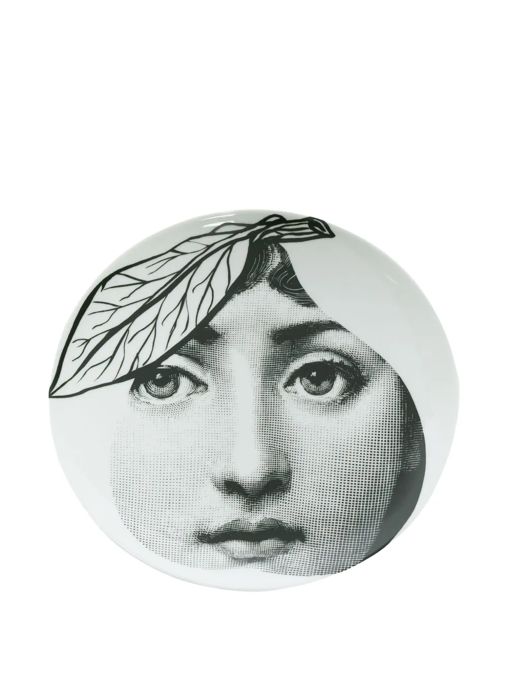 Fornasetti pear-shaped face print plate | White | Image 1