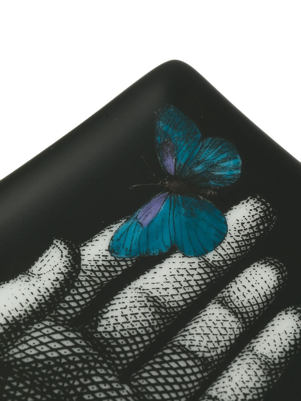 Shop Fornasetti Butterfly Hand Tray In Black