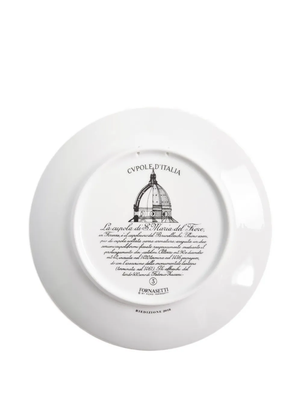 Fornasetti Cupola Santa Maria del Fiore plate | Grey | Image 1