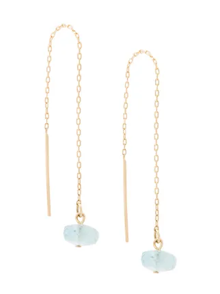 Uzerai Edits Aquamarine Pull Through Earrings Farfetch Uzerai Edits Aquamarine Pull Through Earrings