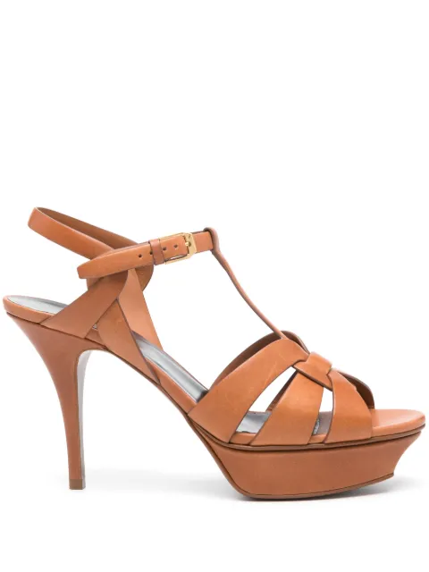 Saint Laurent Tribute 105mm leather platform sandals
