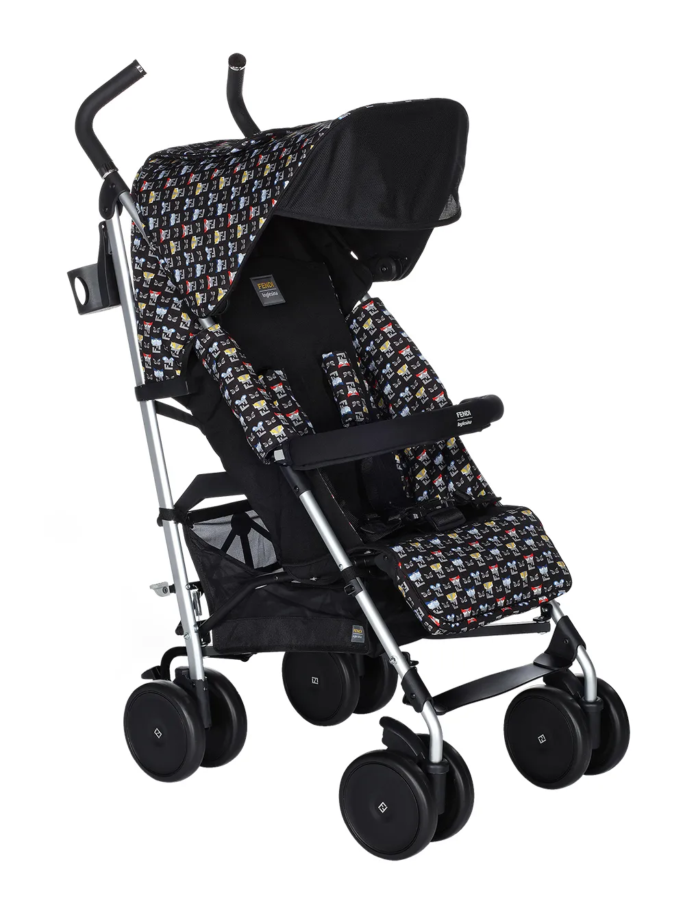 Image 2 of Fendi Kids monster pattern stroller