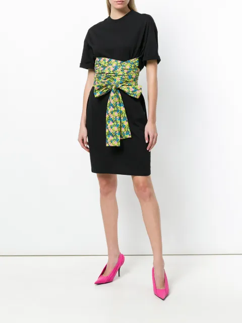 MSGM フローラルパネル ワンピース