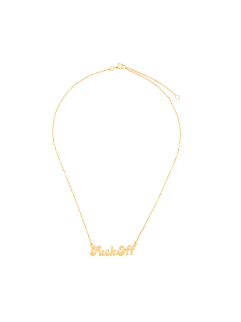 True Rocks F quote chain necklace