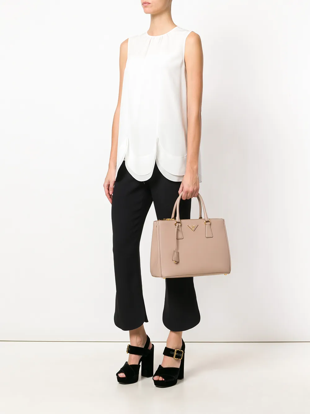 Prada Galleria grote leren tas - Beige