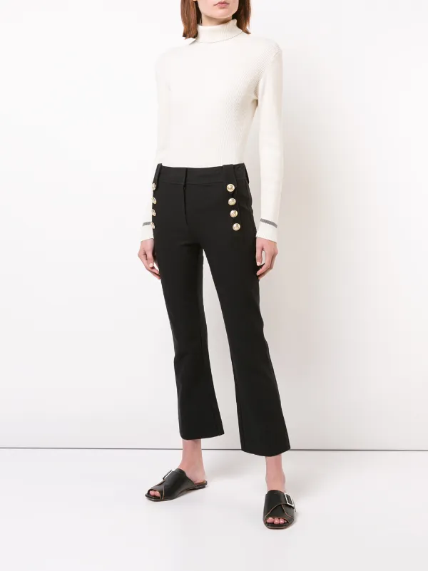 derek lam 10 crosby cropped flare trousers