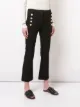 Derek Lam 10 Crosby بنطال فلير قصير بأزرار