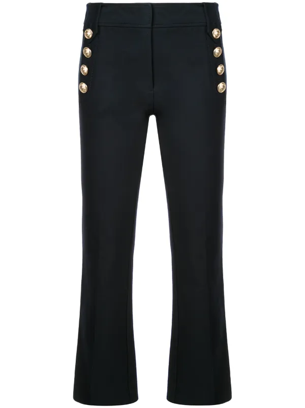 derek lam 10 crosby cropped flare trousers