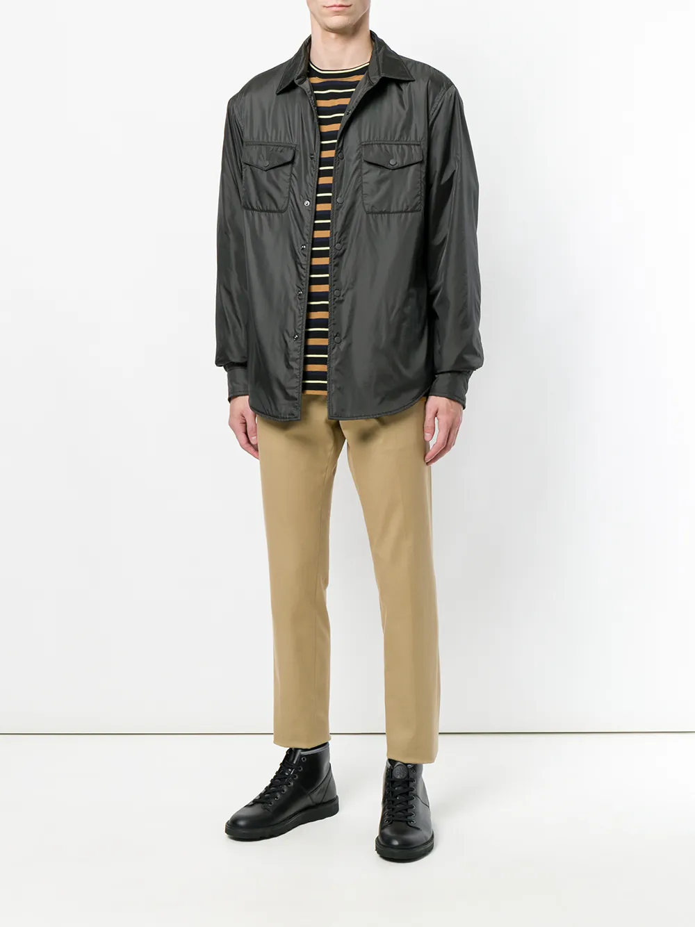  Aspesi Hemdjacke Mit Brusttaschen   Grau 