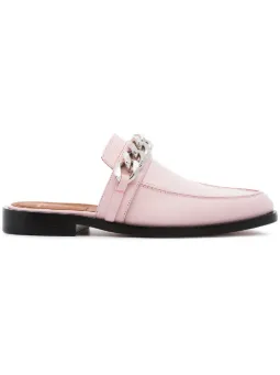 Mocassim de couro com corrente