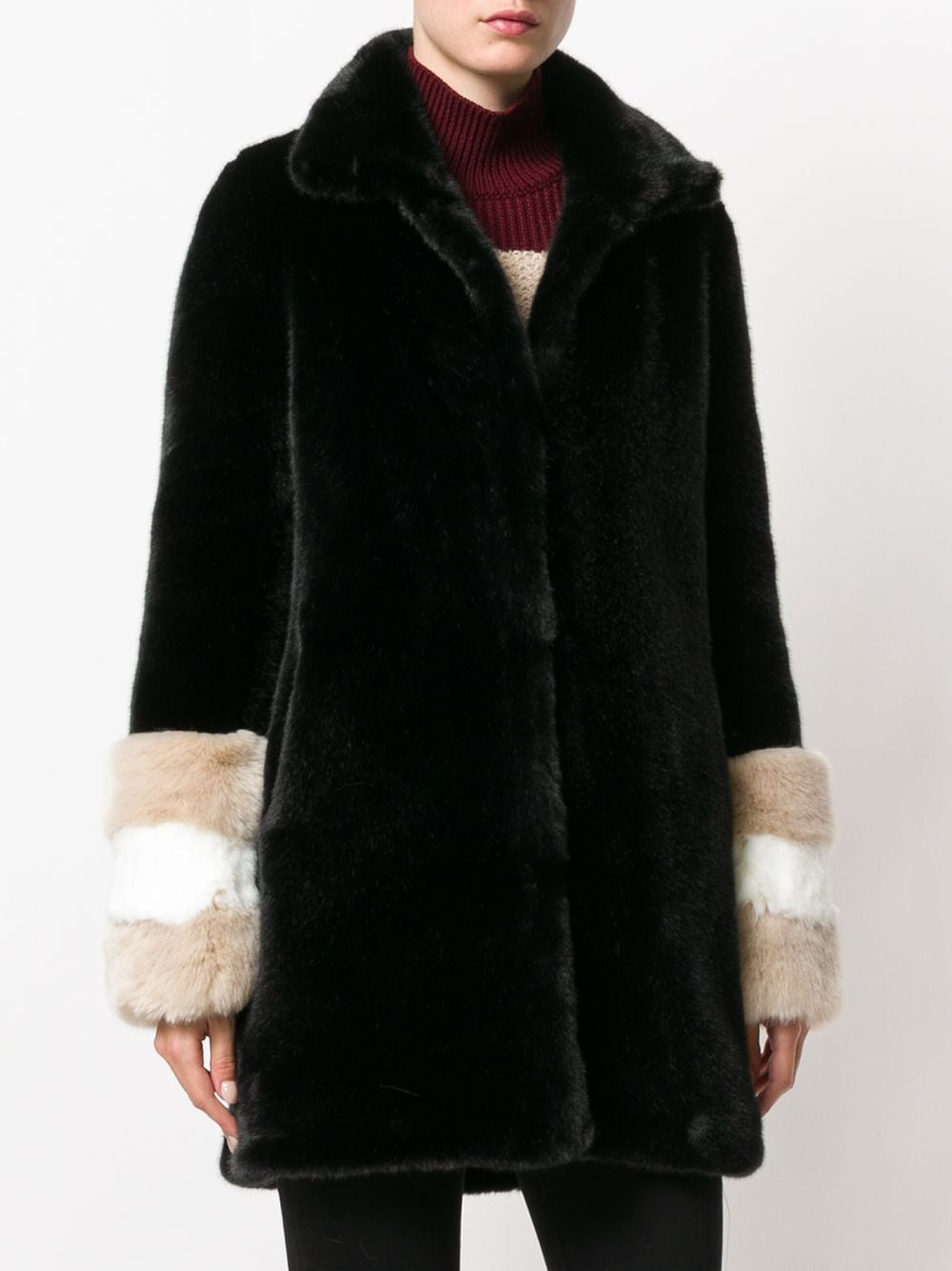 La Seine & Moi Carene fur-sleeved Coat - Farfetch