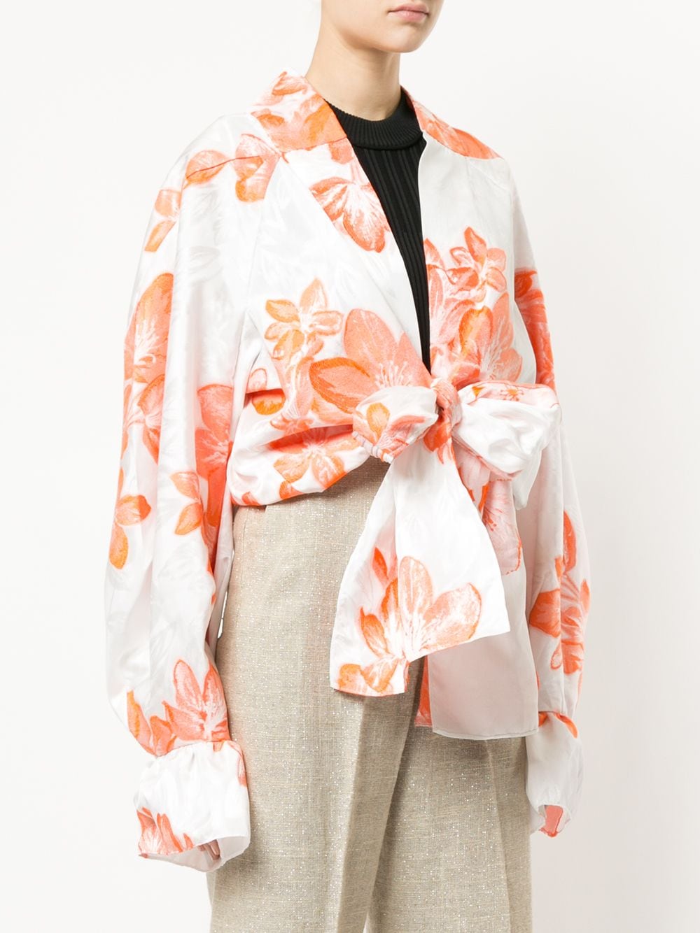фото Bambah рубашка-кимоно с цветочным принтом