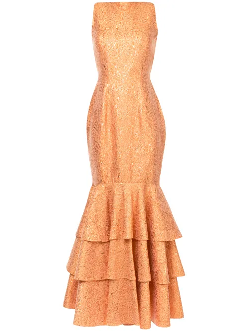 Robe longue volantée - Bambah - Modalova