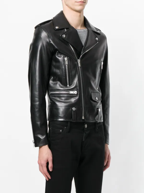 Saint Laurent Zipped Biker Jacket - Farfetch