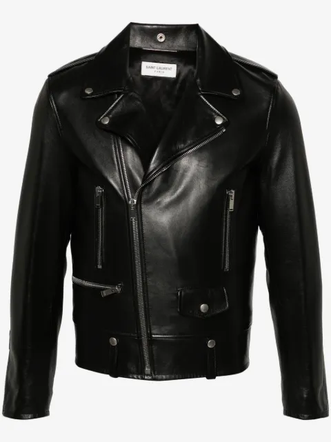 Saint Laurent 束腰皮质机车夹克