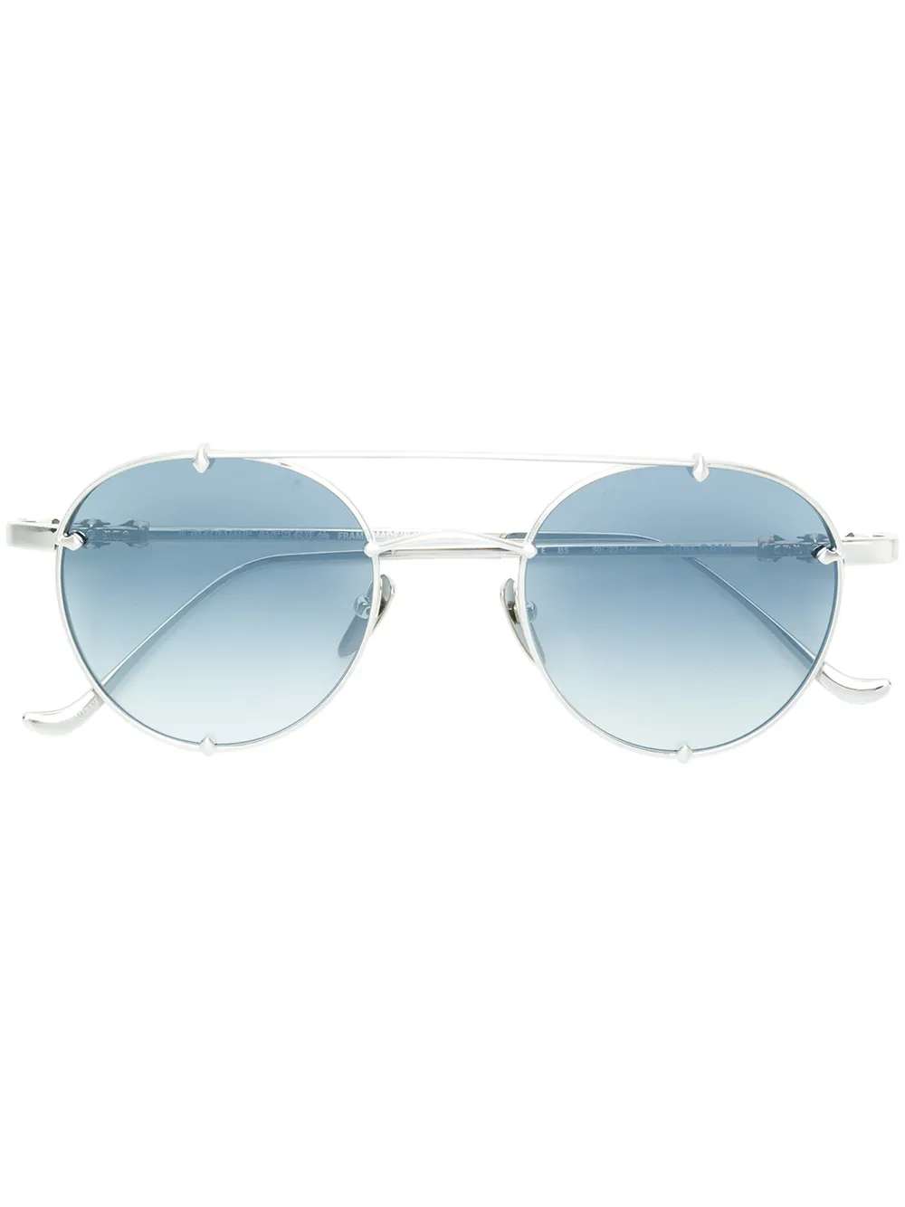 Chrome Hearts Pilotenbrille mit verzierten Bügeln | Metallic | Image 1