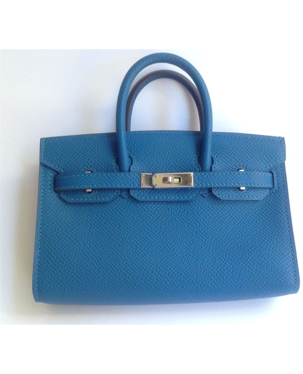 Hermès BIRKIN Tiny Blue Celeste Epsom With palladium. Stamp: O Square -  Farfetch