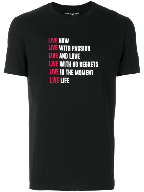 Neil Barrett slogan print T-shirt