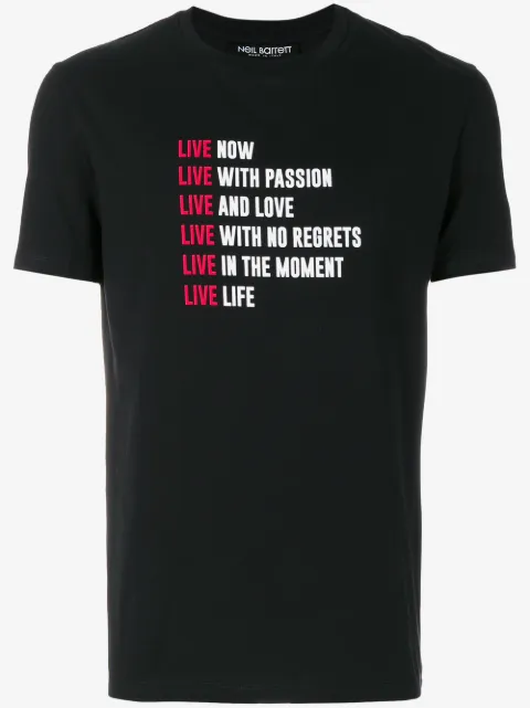 Neil Barrett playera con estampado de eslogan