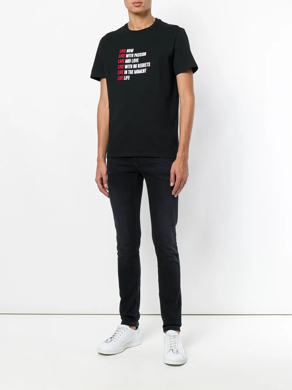  Neil Barrett T Shirt Mit Print   Schwarz 
