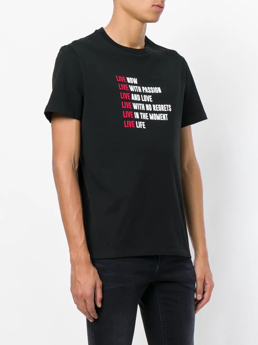  Neil Barrett T Shirt Mit Print   Schwarz 