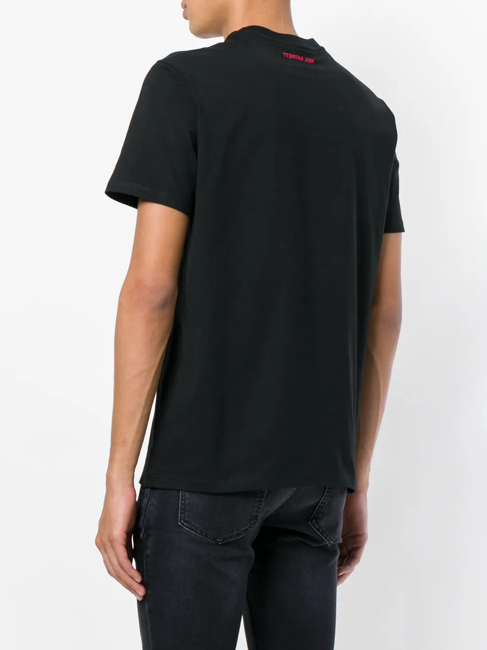 Neil Barrett slogan print T-shirt Zwart